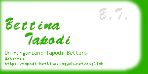 bettina tapodi business card